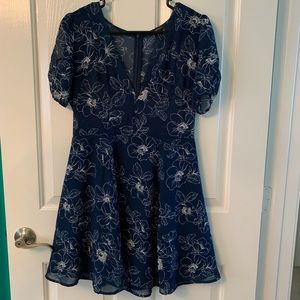 Blue floral dress